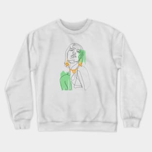 Abstract face modern girl Crewneck Sweatshirt